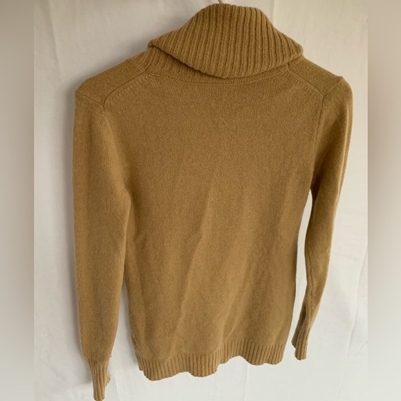 GAP mock neck Knitted sweater size S caramel tan color wool warm winter - Picture 5 of 11